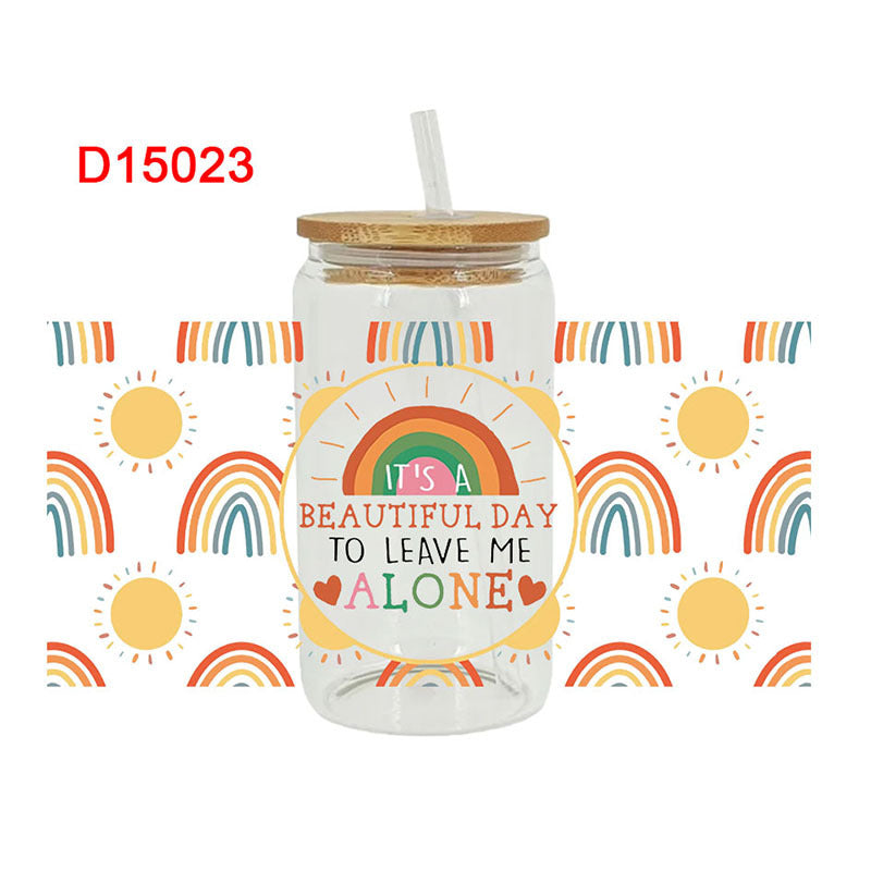 Wholesale UV Transfer Paste Glass Crystal Label Crystal Paste 16OZ UV DTF WRAPS 23cmX11cm