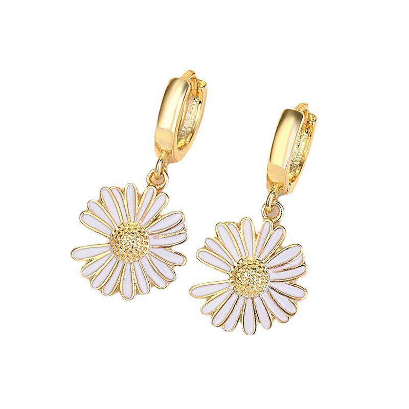 Pendientes de cobre de margaritas pequeñas al por mayor