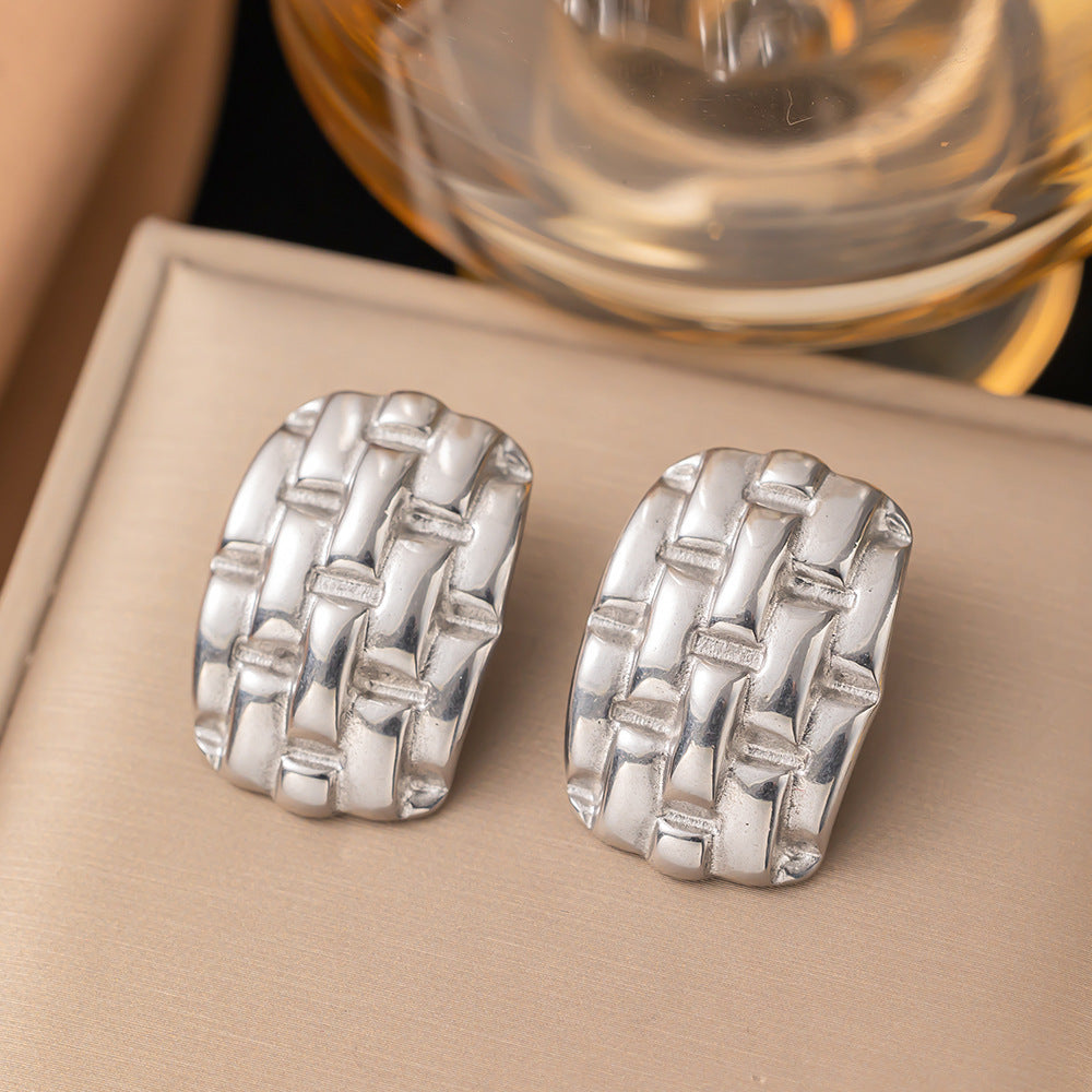 Wholesale Exaggerated Design Vintage Stainless Steel Earrings