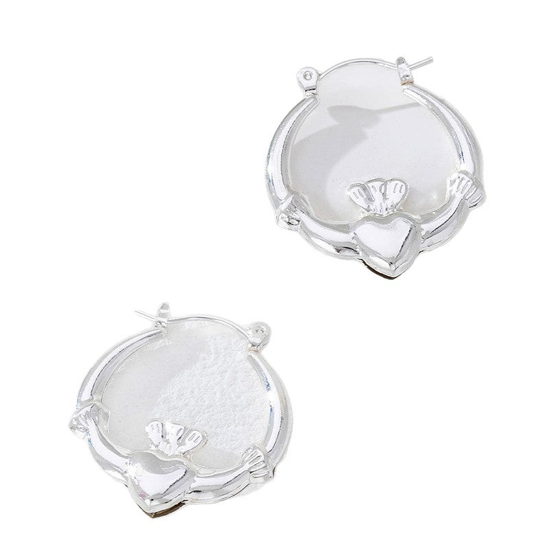 Wholesale Love Crown Ring Valentine's Day Hoop Earrings