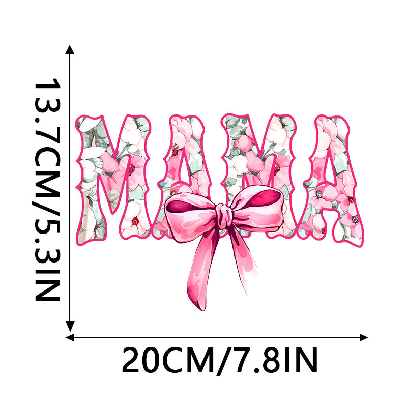 Wholesale 10pcs Leopard print bow Mother's Day UV DTF Ready to Press Transfers Wraps