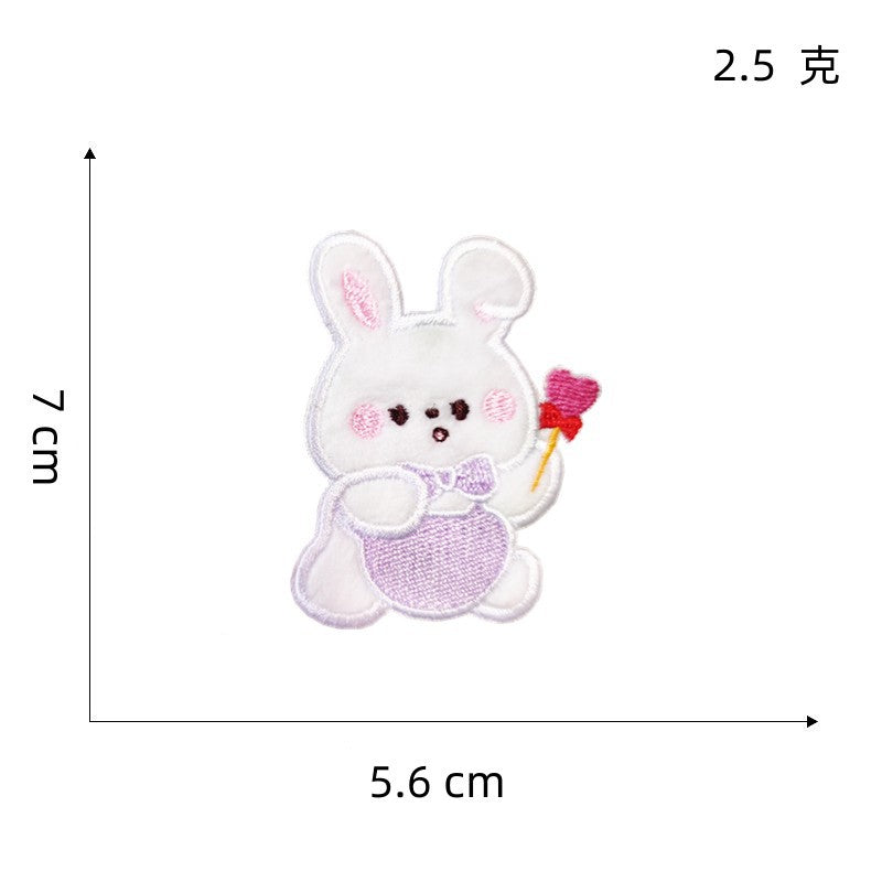 Wholesale Cartoon Cute Rabbit Embroidered Fabric Patch