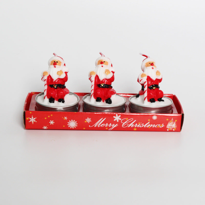 Wholesale Christmas Candle Set Old Man Tree Snowman Carnival Romantic Ornament Christmas Small Candle Lamp Gift