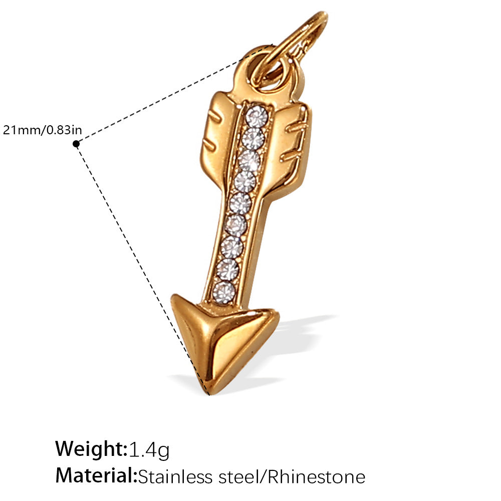 Wholesale Stainless steel 18K gold-plated small DIY key pendant