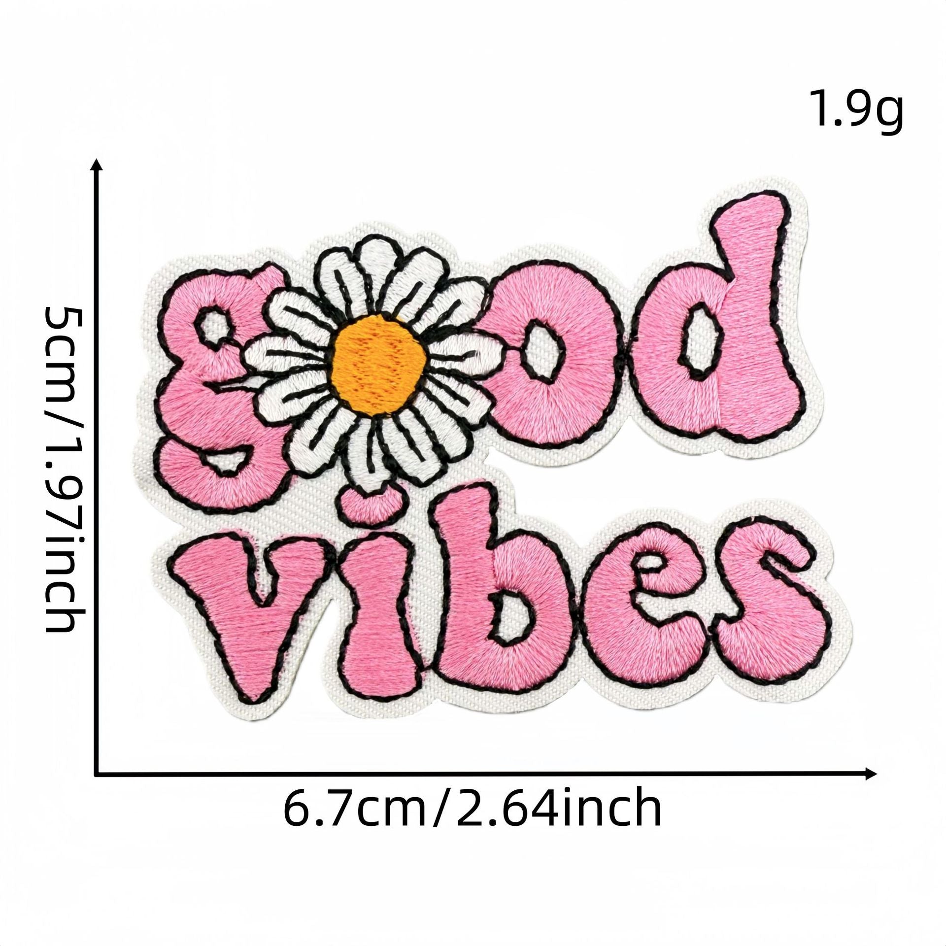 Wholesale Pink English Inspirational Embroidered Patch Cartoon Slogan Decorative Accent For Clothing Bags Home Decor