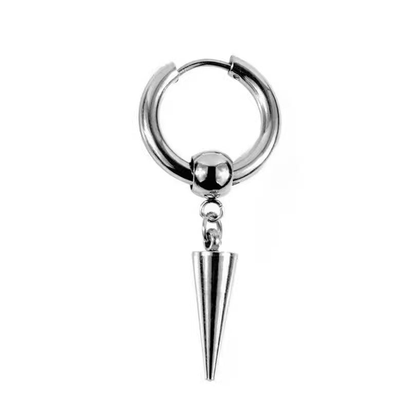 Wholesale Cross Leaf Sword Earrings Dragon Pattern Hoop Earrings