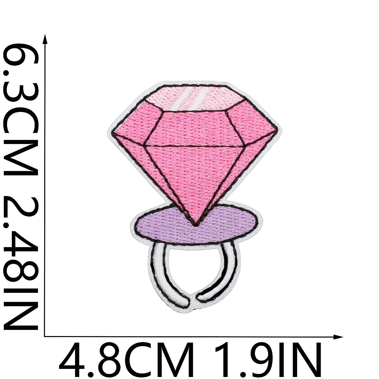 Wholesale Stylish Purple Eye Embroidery Patch Design Iron On Applique For Clothing DIY Fashion Accessory Gift