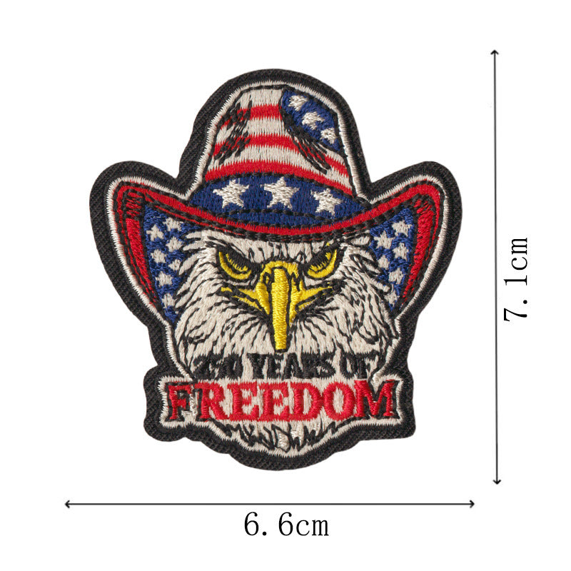 Wholesale 250Th Anniversary USA Flag Eagle Statue Of Liberty Embroidered Patch Set 16 Iron On Coat Patches Gift