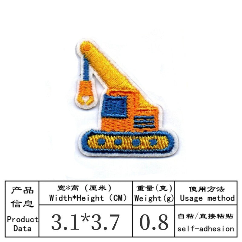 Wholesale Cartoon car embroidery engineering car DIY Patches