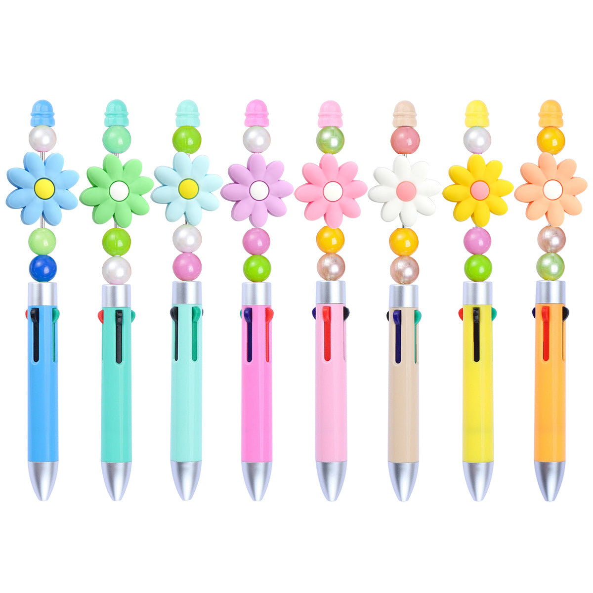 Wholesale Random  100pcs/pack  Cute cartoon flower series soft rubber beads