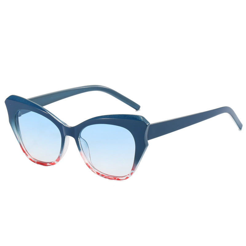 Wholesale Anti-ultraviolet light-proof, slim-looking, high-end stitching color sunglasses