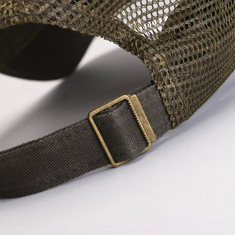 Wholesale Summer mesh breathable American logo outdoor personalized embroidery sun visor baseball cap