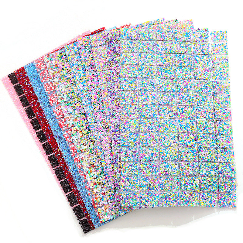 Wholesale Pointed bottom rhinestone with resin cylinder mixed DIY double-sided tape drill piece