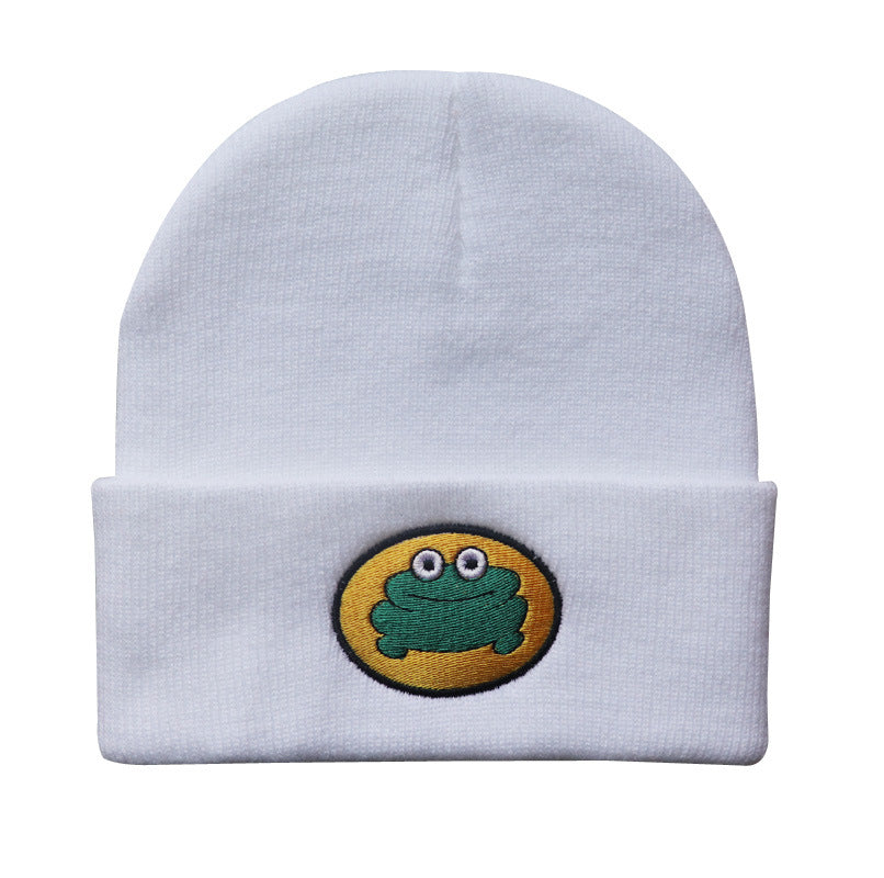 Wholesale Cartoon Frog Knitted Yarn Winter Hat