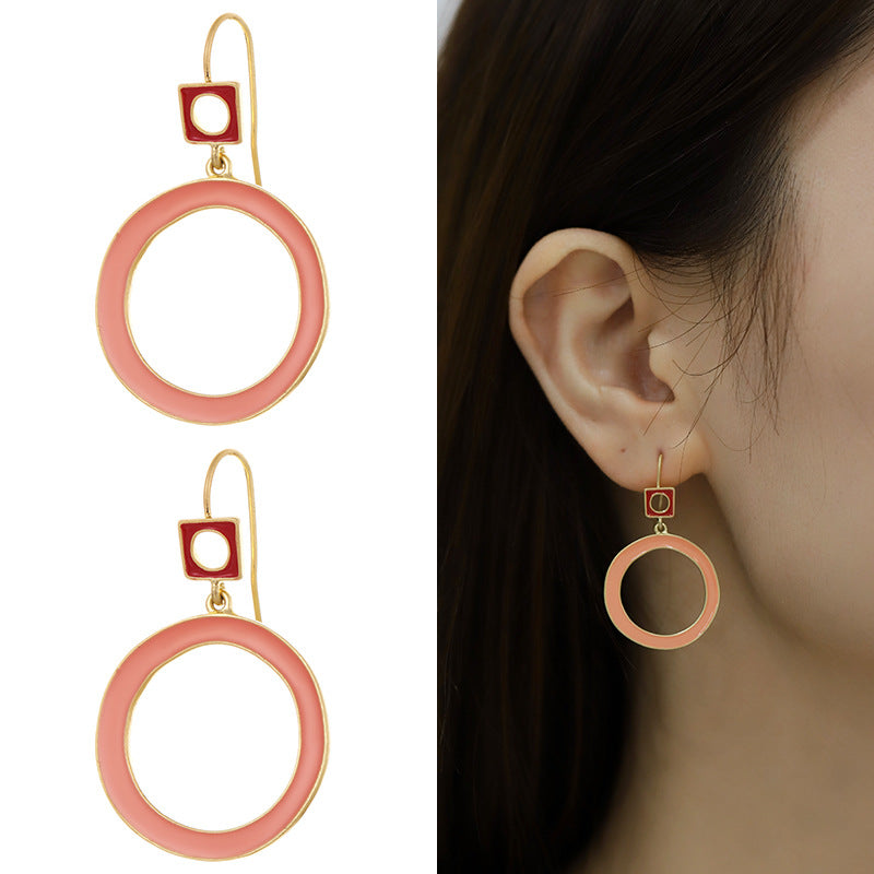 Wholesale Copper Plated Enamel Drop Oil Vintage Earrings