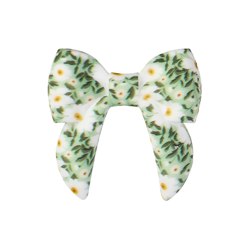 Wholesale 20pcs Bow silicone beads  Focal Beads