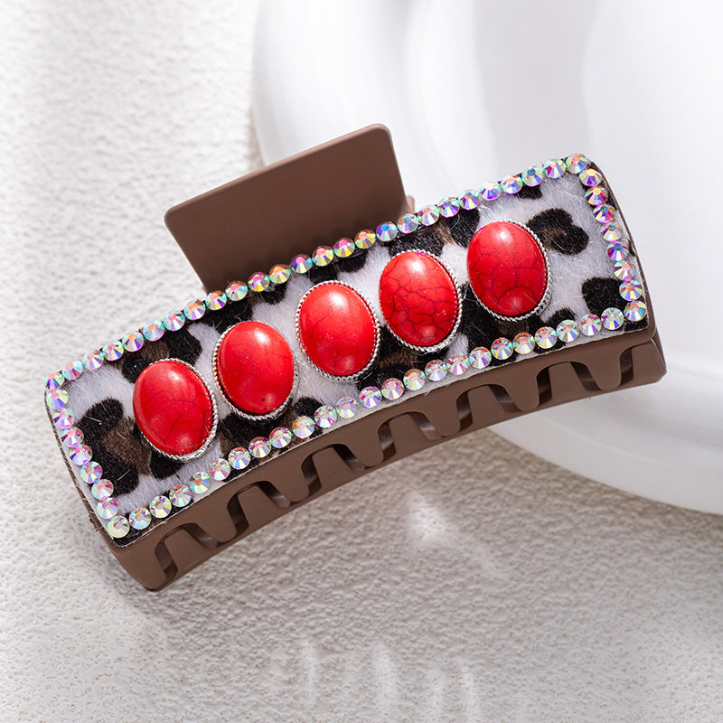 Wholesale Bohemian turquoise western style clip leather clip