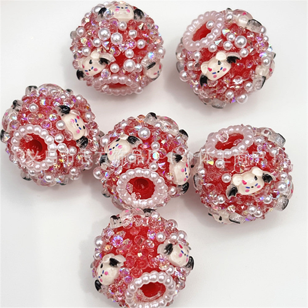 Wholesale 30pcs/pack flower ball DIY beaded