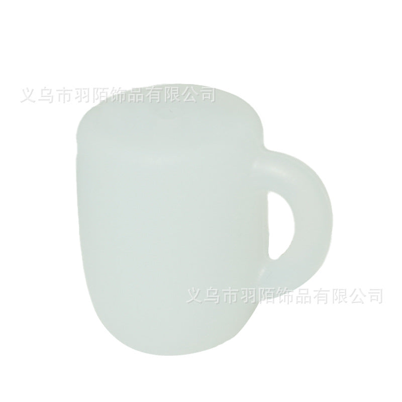 Wholesale 10PCS Water Cup Solid Color Silicone Beads