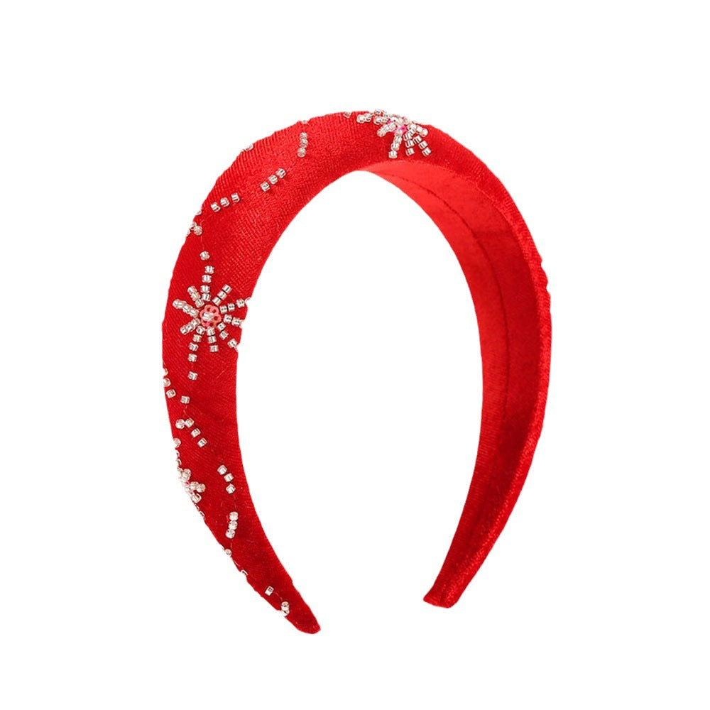 Wholesale Christmas Rice Beads Handmade Sewn Beads Hair Hoops