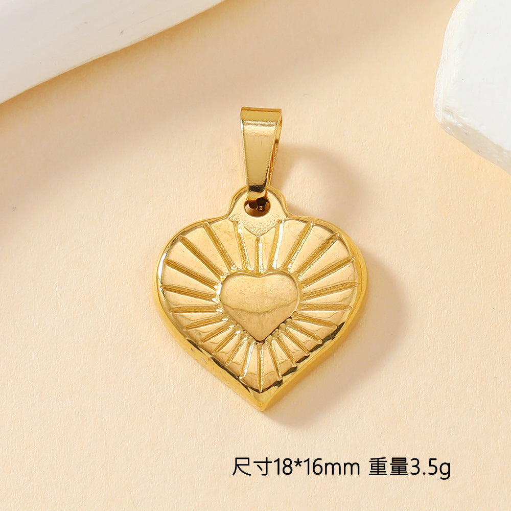 Wholesale Single Pendant Stainless Steel Love Cross Element Pendant DIY Bracelet Necklace Accessories