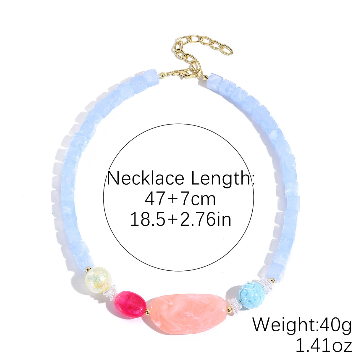 Wholesale Bohemian-style acrylic beaded necklace