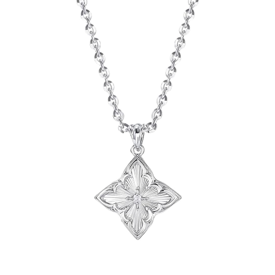 Wholesale  Zircon Pendant Four Leaf Clover Necklace