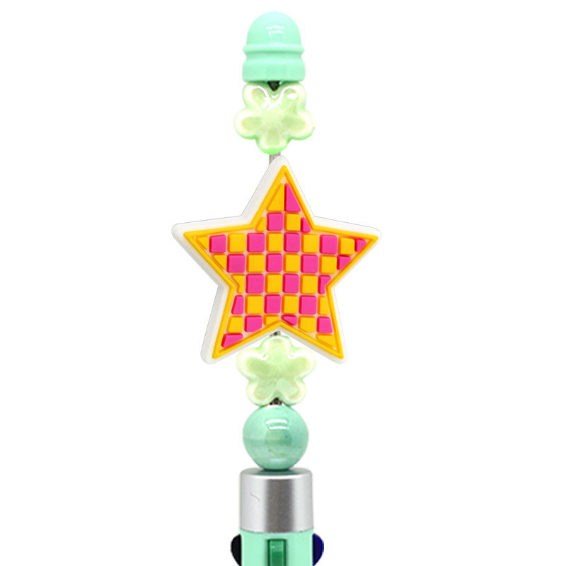 Wholesale random 100pcs stars love pvc soft glue loose beads accessories