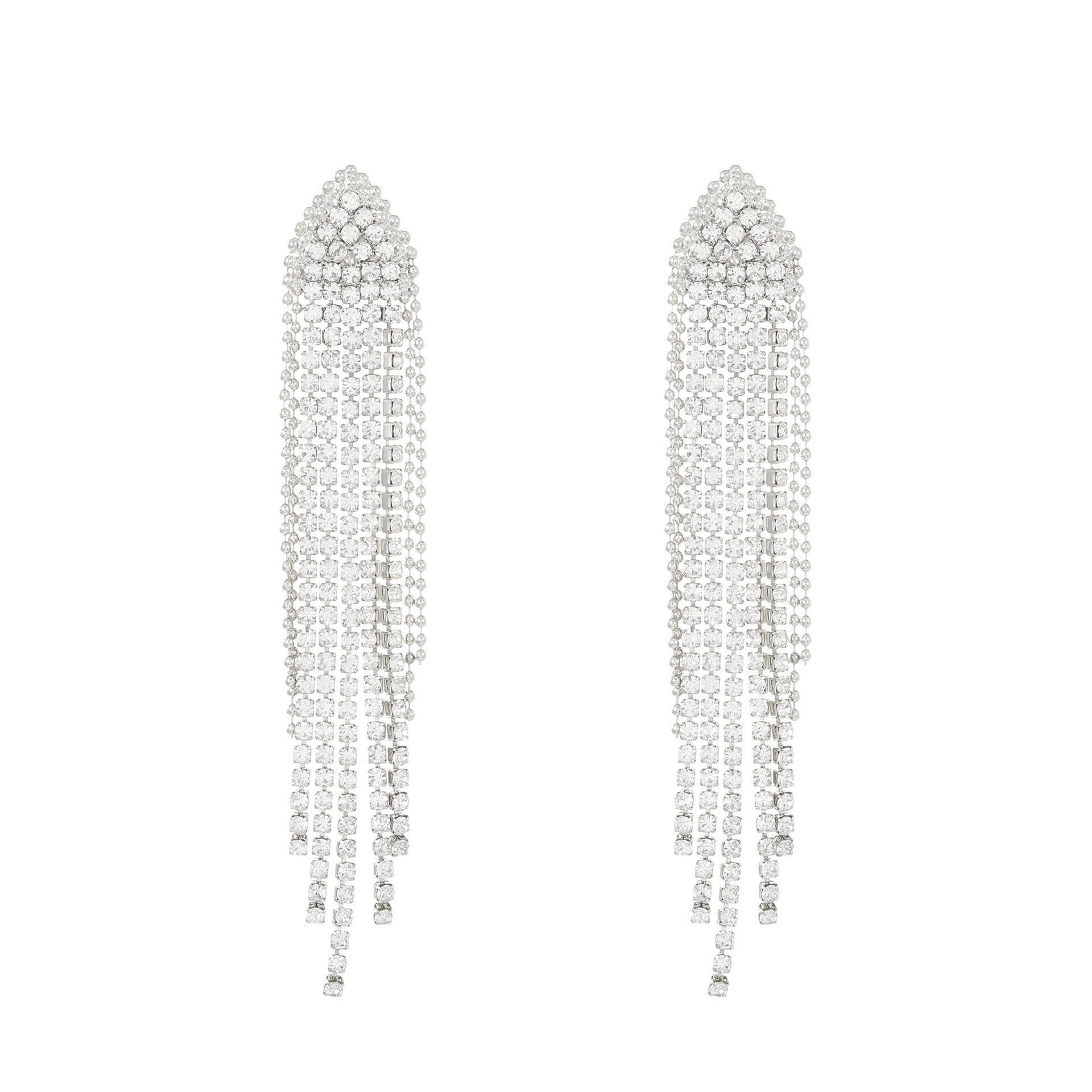 Pendientes al por mayor de cobre de mariposa de diamante largo de diamante