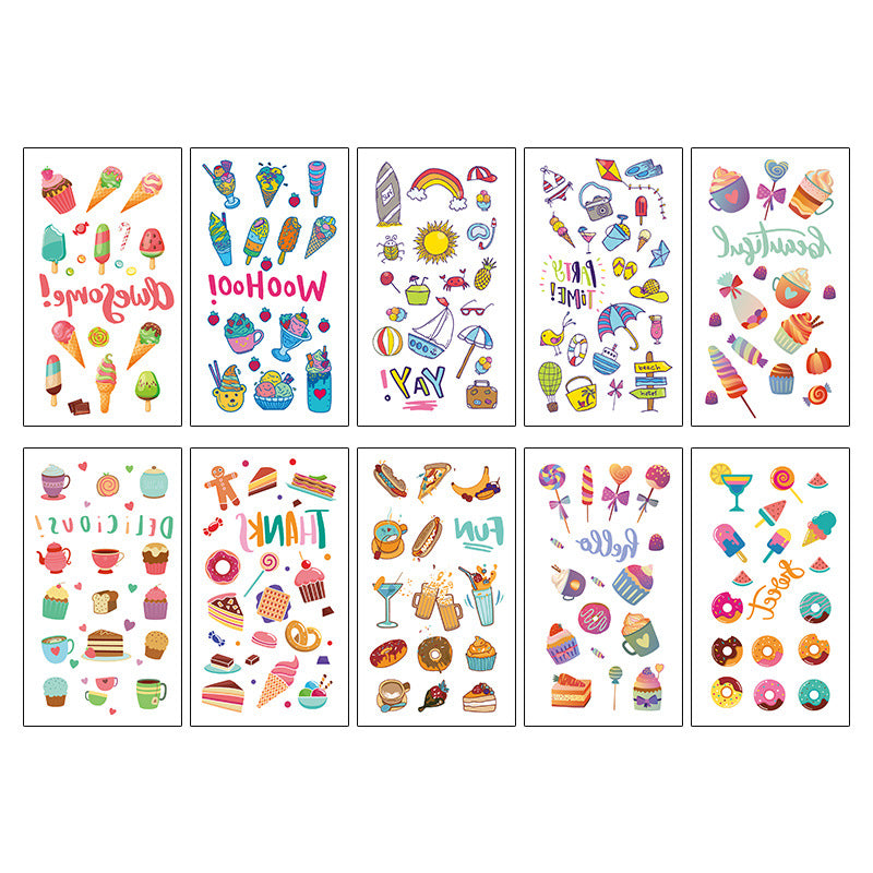 Wholesale 10pcs/sheet Children's cartoon little monster cute tattoo sticker