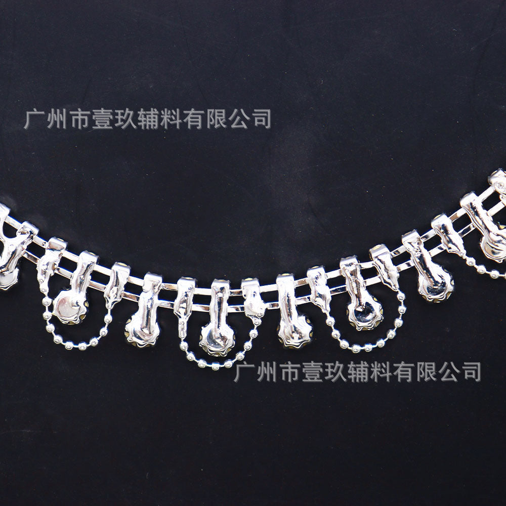 Wholesale Water Diamond Claw Chain Crystal Diamond Chain DIY Patches