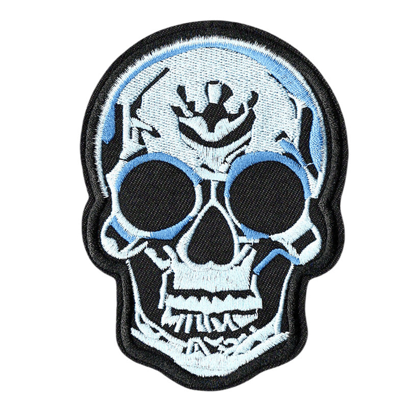 Wholesale Punk Skull Embroidered Patches DIY Sew On Clothing Accessory For Coats