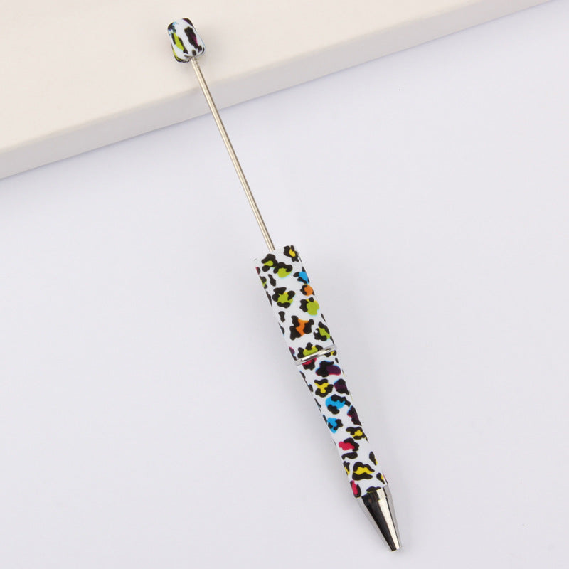 Wholesale Beadable Pens DIY for Beaded Cow Leopard Print Plastic Pen