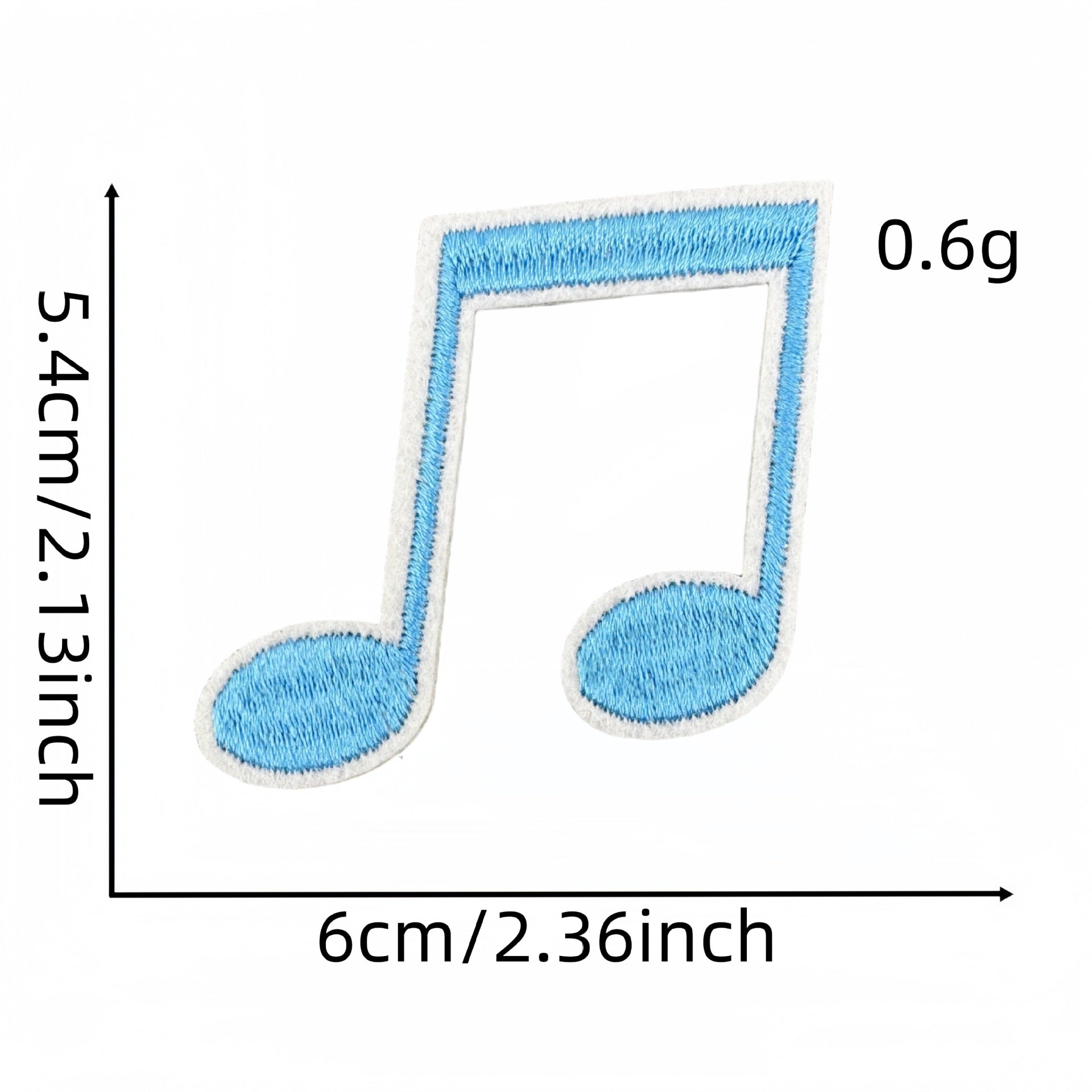 Wholesale Fashion Musical Note Iron On Cloth Patches For DIY Clothing Decoration Boutique Accessory