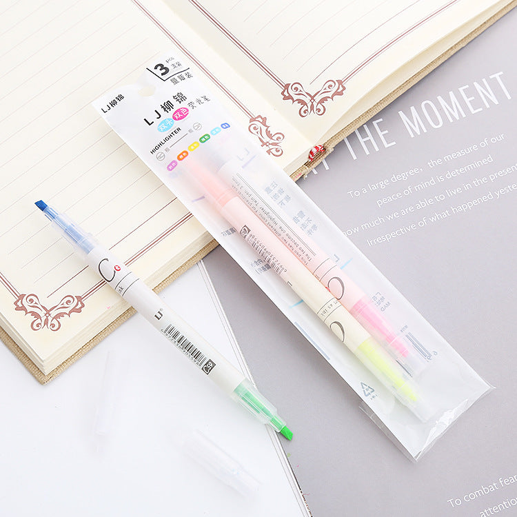 Wholesale Plastic 6-color Marking Emphasis Marking Pen