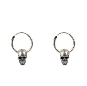 Wholesale Silver Vintage Skull Earrings