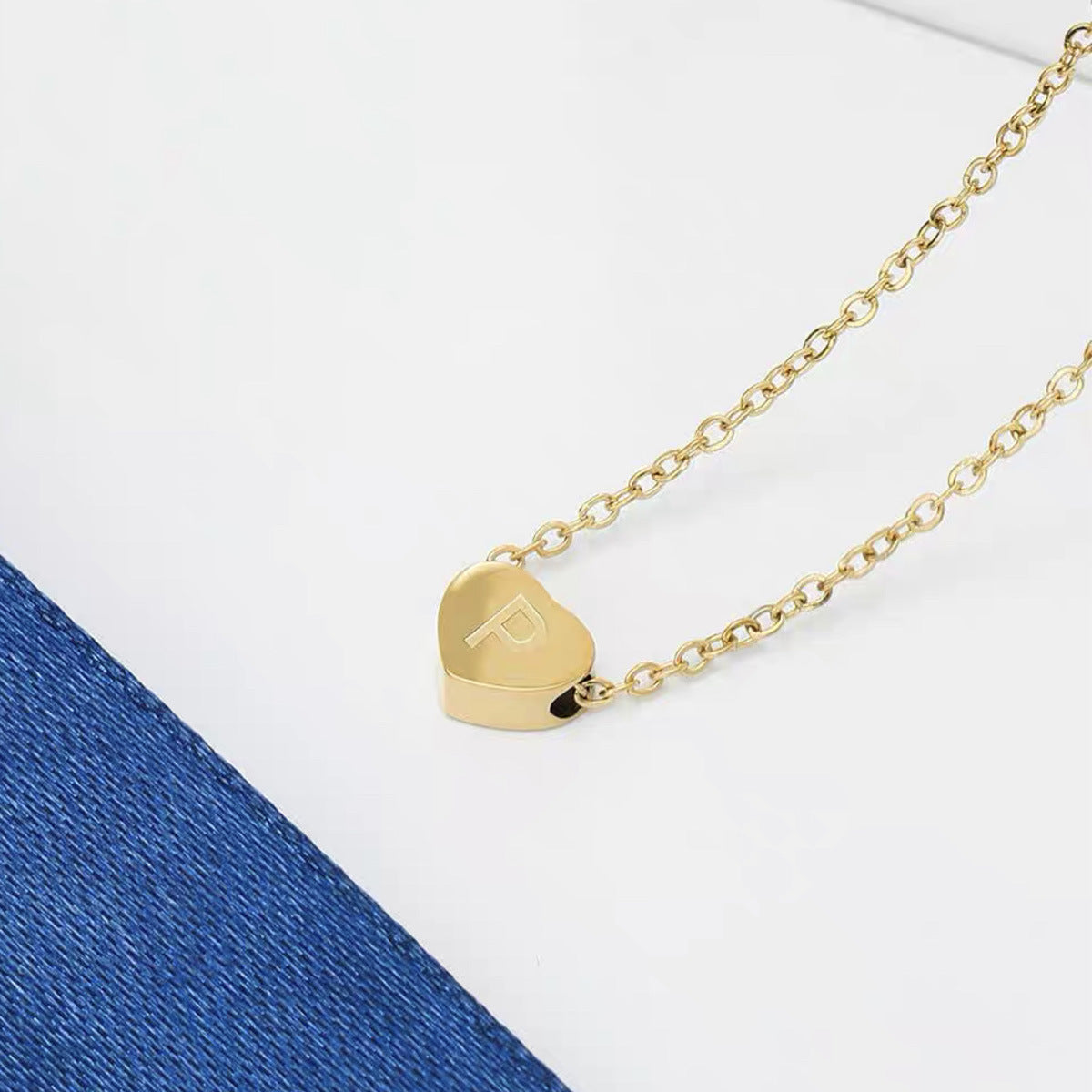 Wholesale Titanium Steel 26 English Letters Necklace