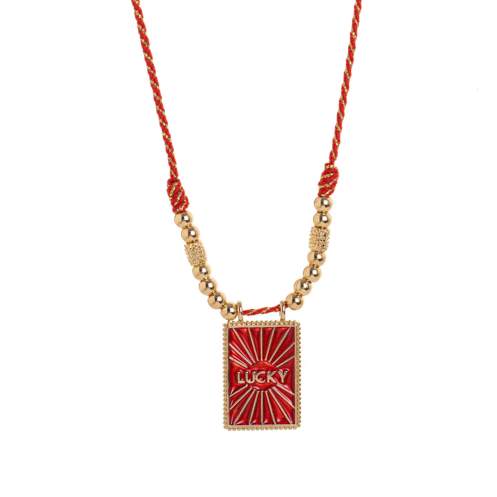 Wholesale Love Tarot Pendant Necklace Lucky Bead Chain Gold-plated Color Preservation