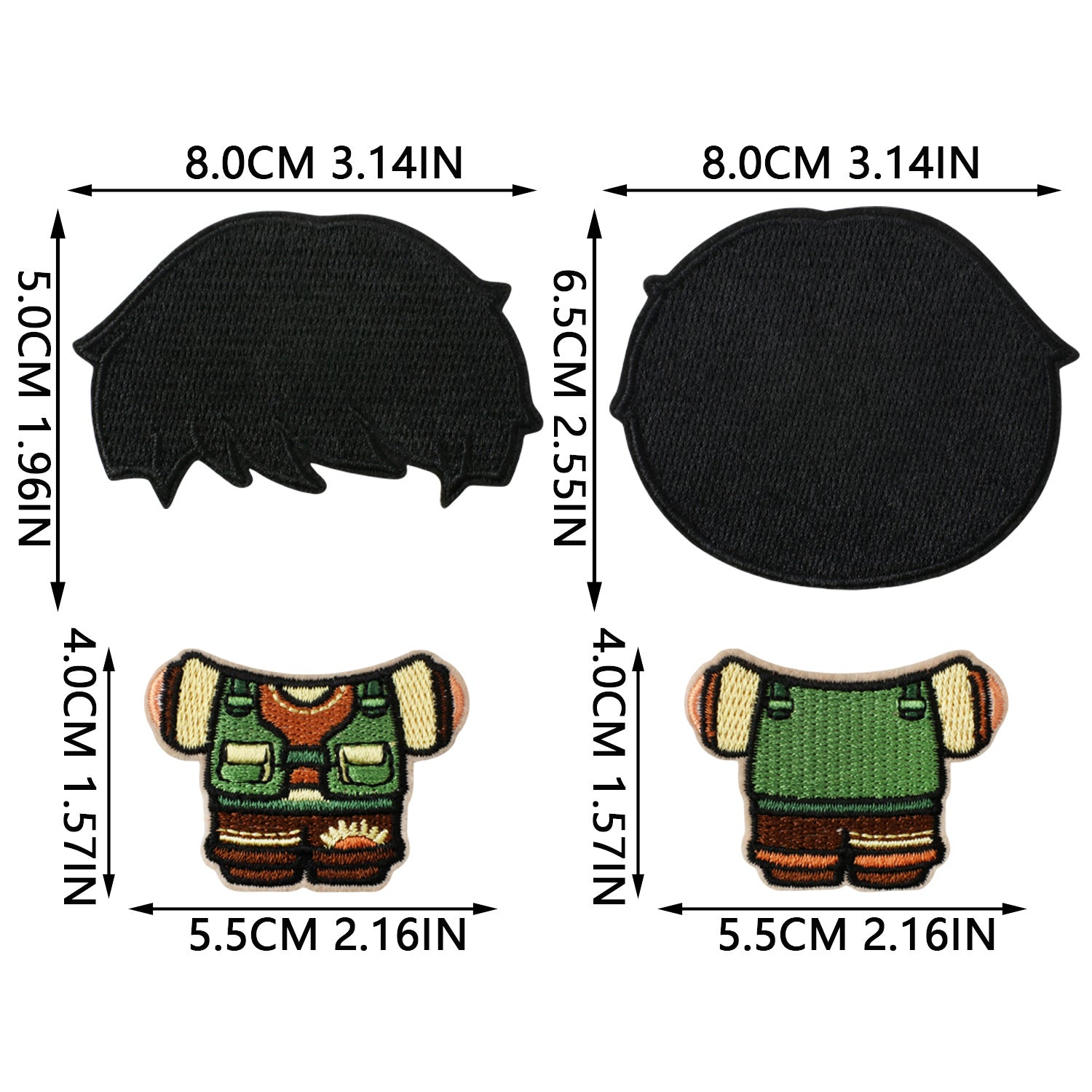 Wholesale Fashion Embroidered Iron On Patches Cozy Woven Doll Design For Jeans Canvas Bag DIY Craft Supply Bag Charm OLY Exclusive