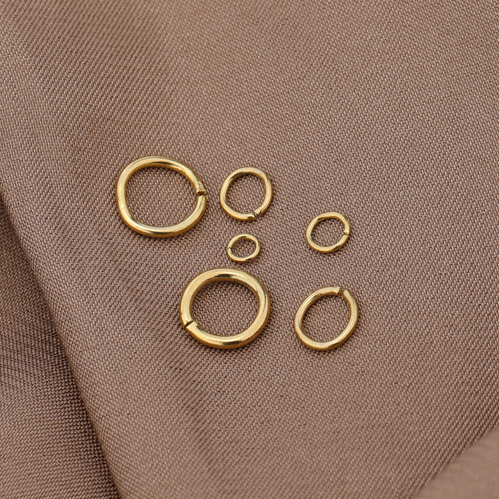 Wholesale 100PCS/PACK 18K Gold Vacuum Color Retention Stainless Steel Open Ring