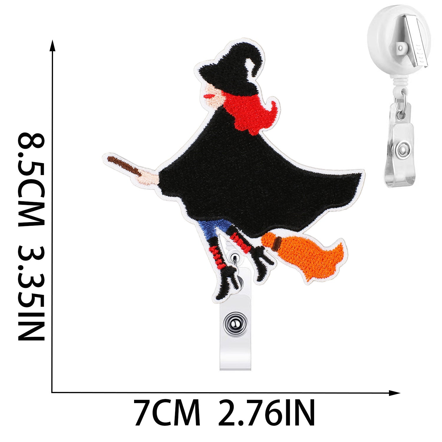 Wholesale  Witch Bat Embroidered Patches 10Pcs With Easy Pull Buckle Trendy Clothing Accessory Boutique Gift For Resale