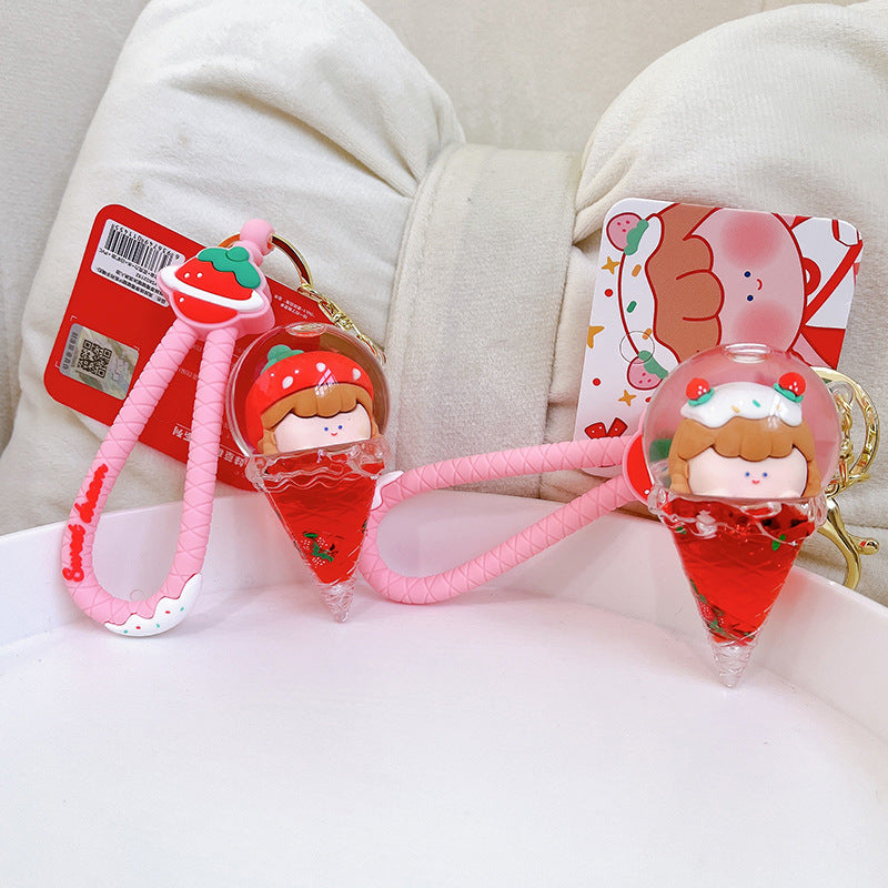 Wholesale Acrylic Ice Cream Oil Keychain