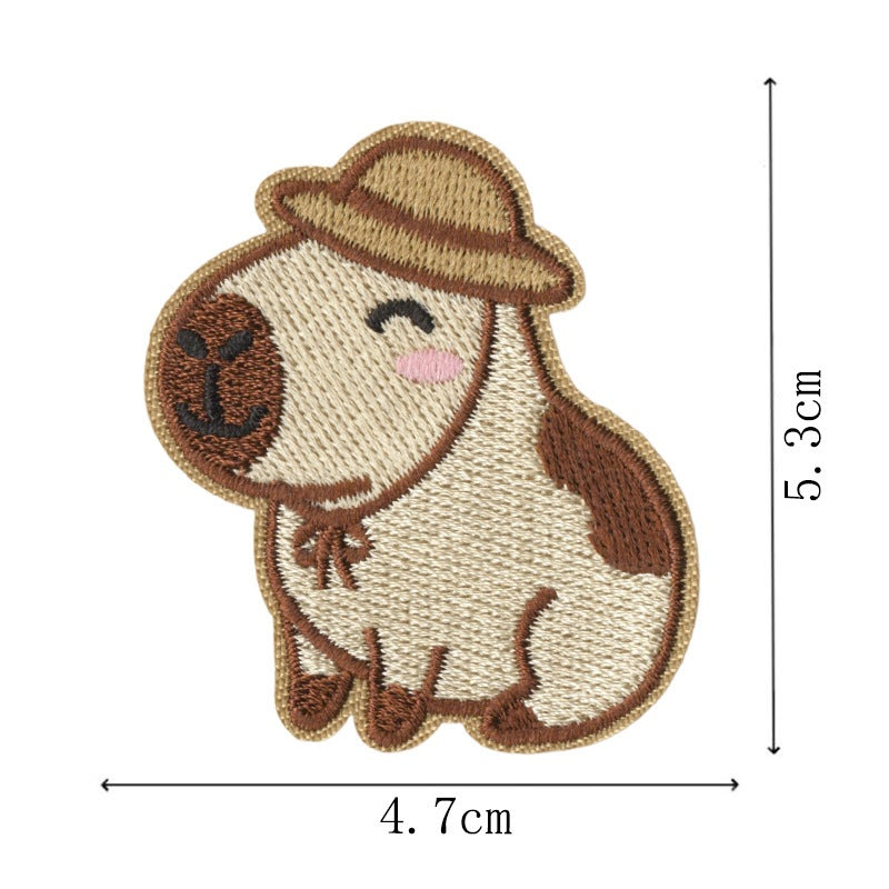 Wholesale 9 Pack Trendy Iron On Capybara Embroidery Patches For DIY Clothing Bags And Towel Decoration