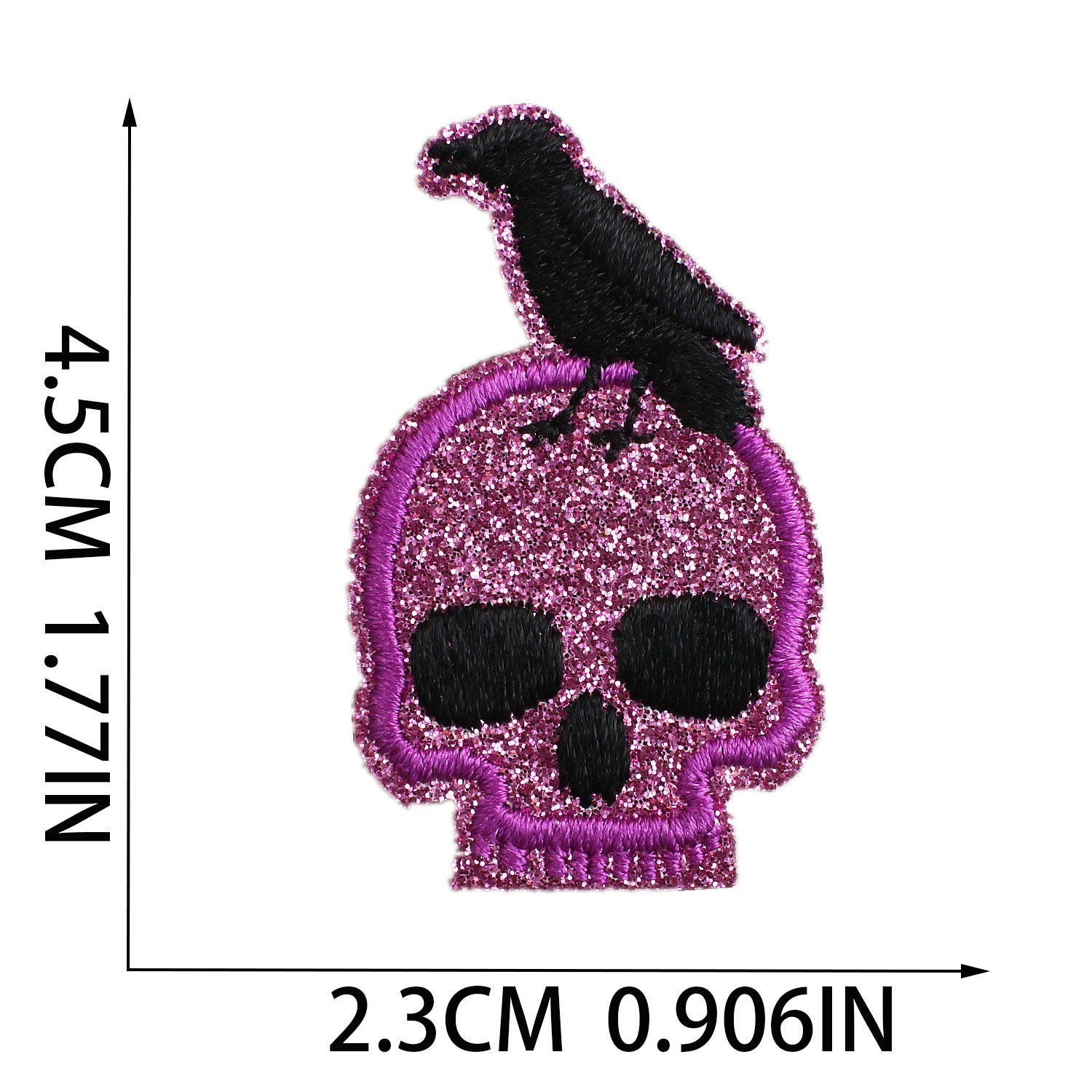 Wholesale Glitter Embroidered  Patch Ghost Skull Witch Cartoon DIY Fashion Accessory For Clothing Party Resale