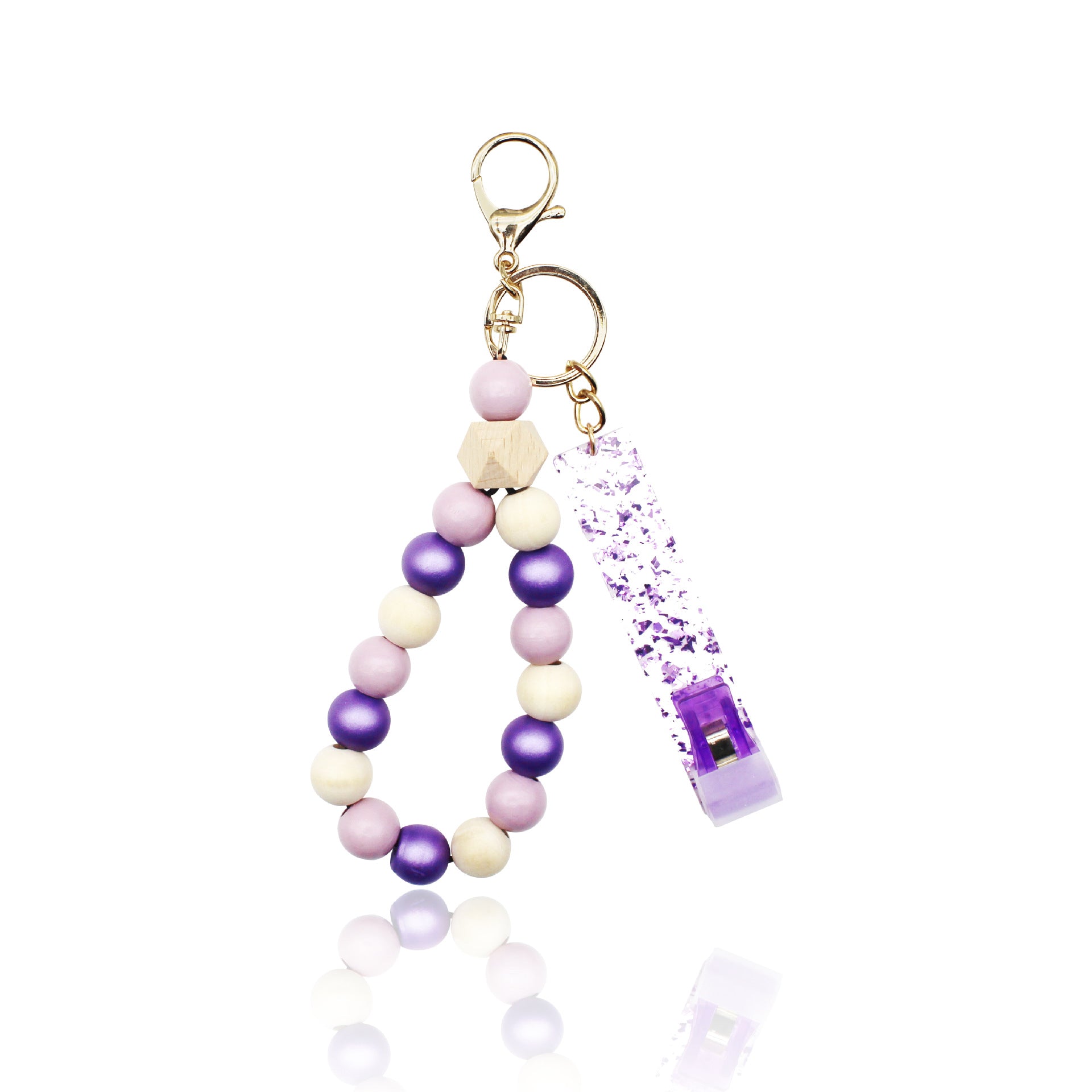 Llavero de cartas de tarjetas acrílicas de aleación de madera al por mayor