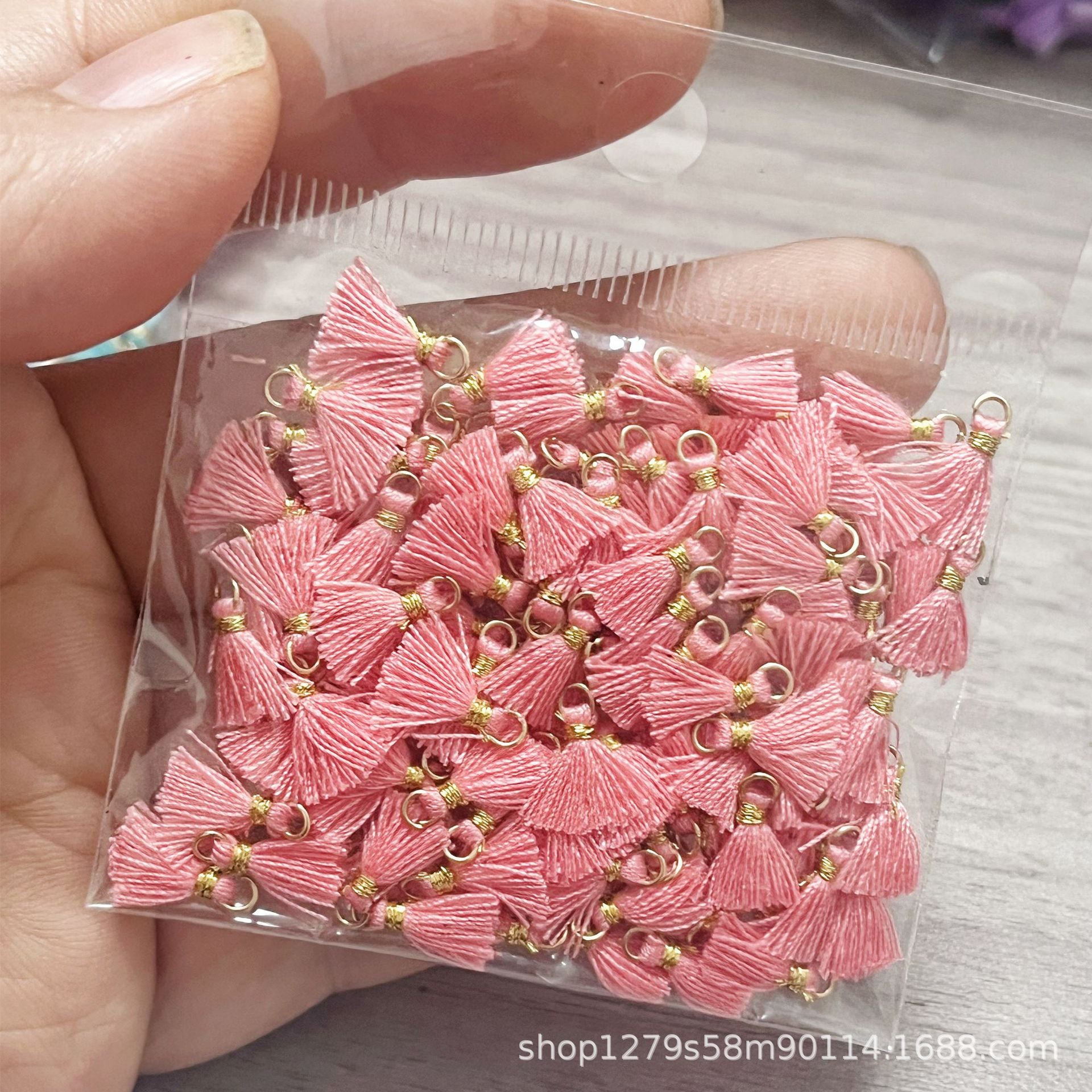 Wholesale 100PCS Mini Cotton Tassel  Earrings Hair Accessories Bracelet