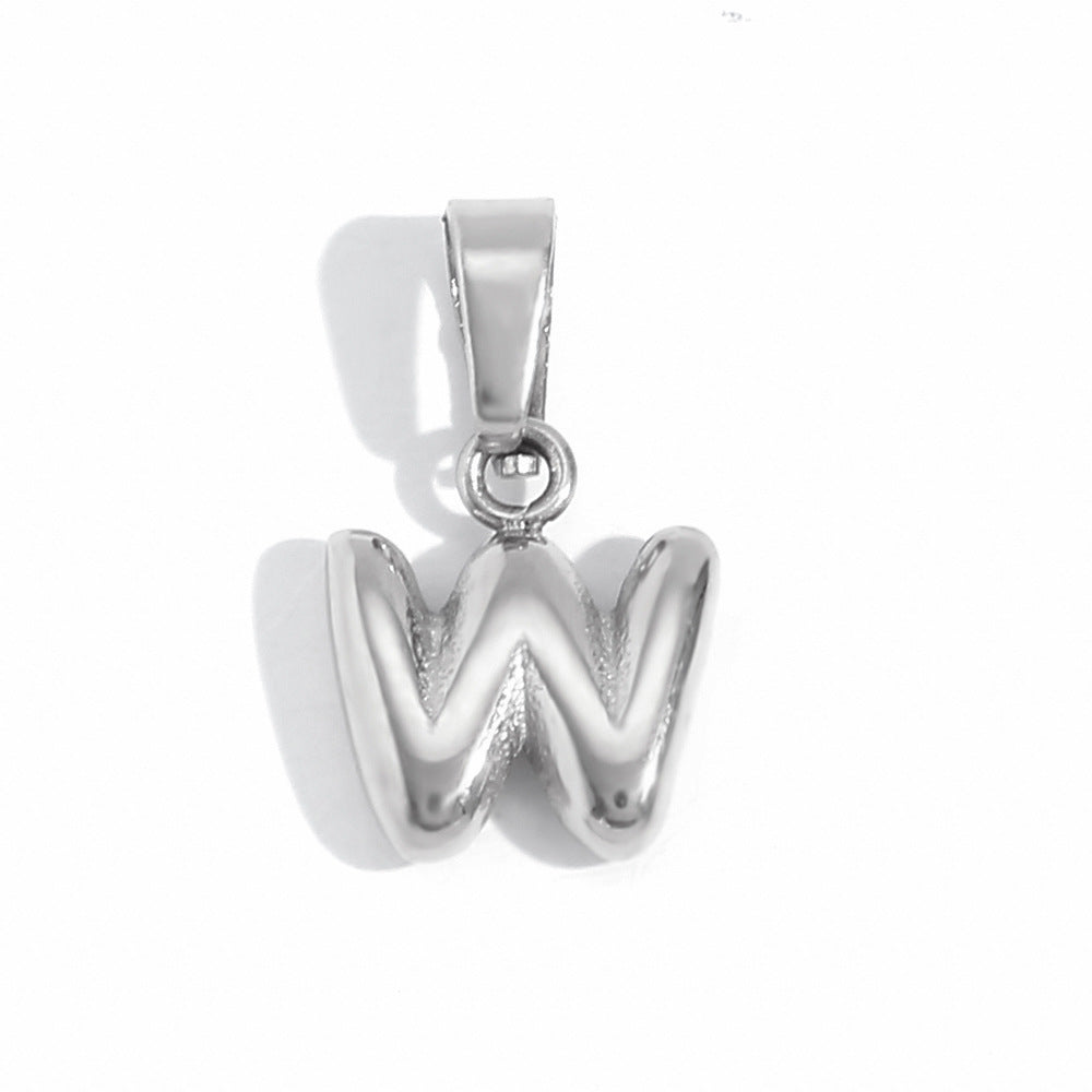 Wholesale Stainless Steel Gold Mini Bubble Letter Pendant