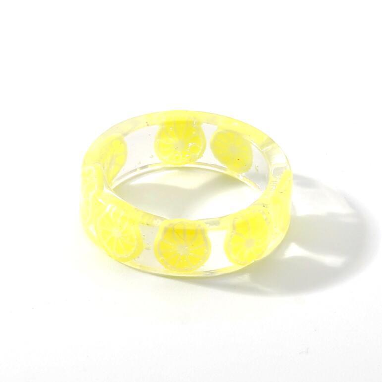Wholesale Creative Resin Colored Acrylic Transparent Ring