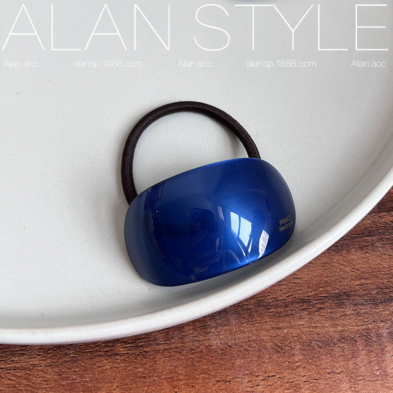 Wholesale Oval Horse Tail Ball Head Temperament Acetate Fiber Hair Scrunchies