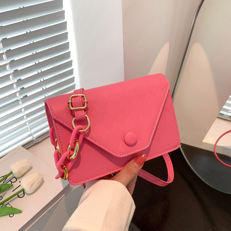 Wholesale PU Candy Color Shoulder Diamond Bag